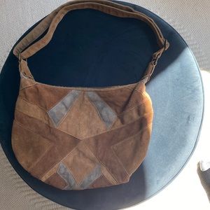 Tan leather crossbody purse